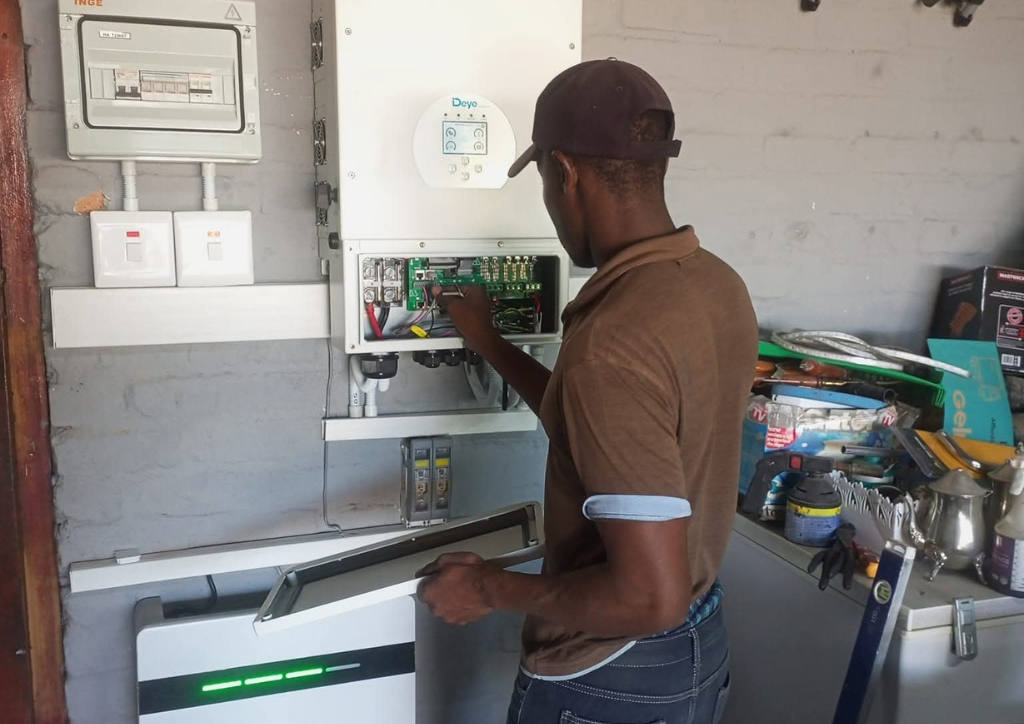 Commercial electrician installing and maintaining DB boards and power distribution systems for businesses in Cape Town.