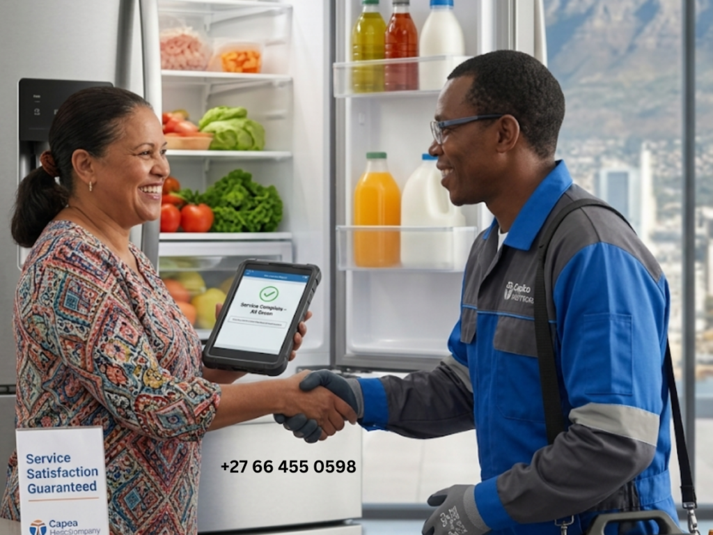 Happy customer after professional fridge repair service by Total Fix Cape Town