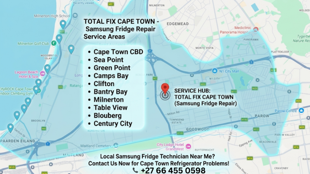 Samsung fridge repair technician providing same-day refrigerator repair service in Cape Town