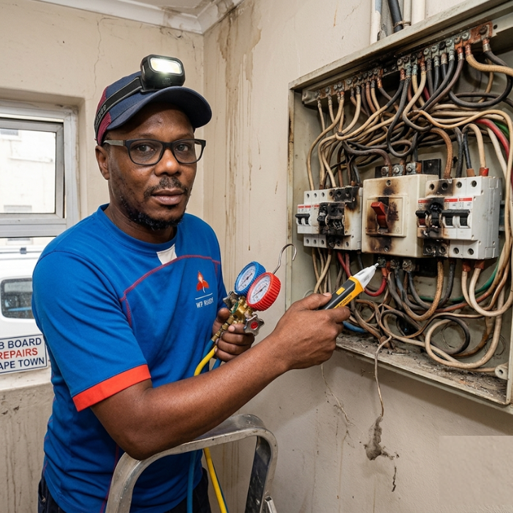 Professional DB board repair service in Cape Town for electrical fault finding, circuit breaker replacement, and distribution board maintenance.