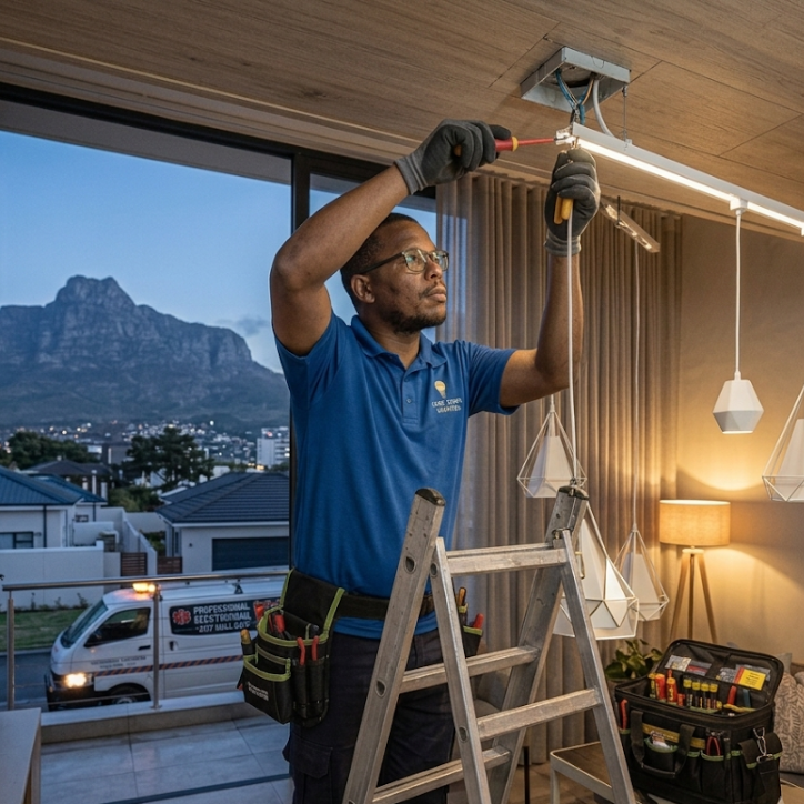 Professional LED lighting installation in Cape Town for homes, offices, retail spaces, and outdoor areas.